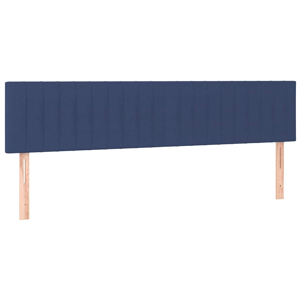 Sommier à lattes de lit matelas et LED bleu 120x190 cm tissu - XIOS