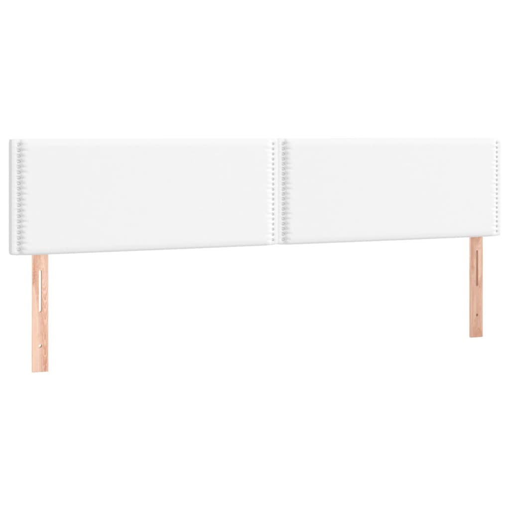 Sommier à lattes de lit matelas LED blanc 120x190 cm similicuir - XIOS