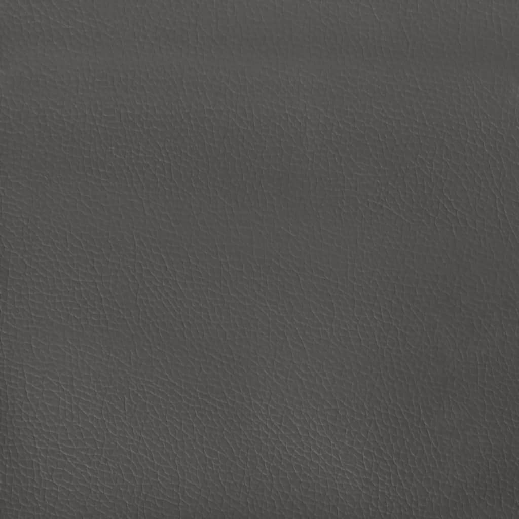Sommier à lattes de lit matelas LED gris 120x190 cm similicuir - XIOS