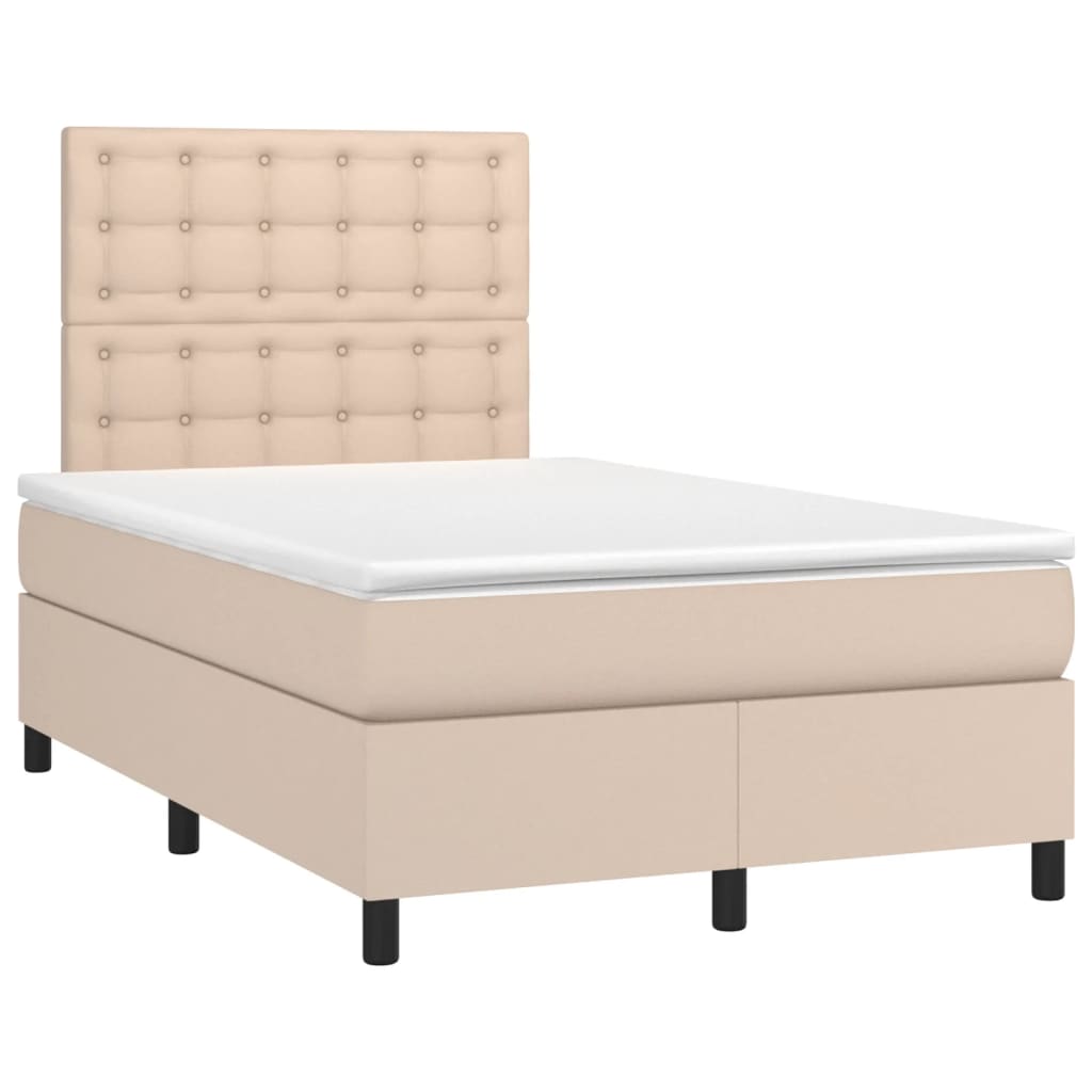 Sommier à lattes de lit avec matelas LED cappuccino 120x190 cm - XIOS