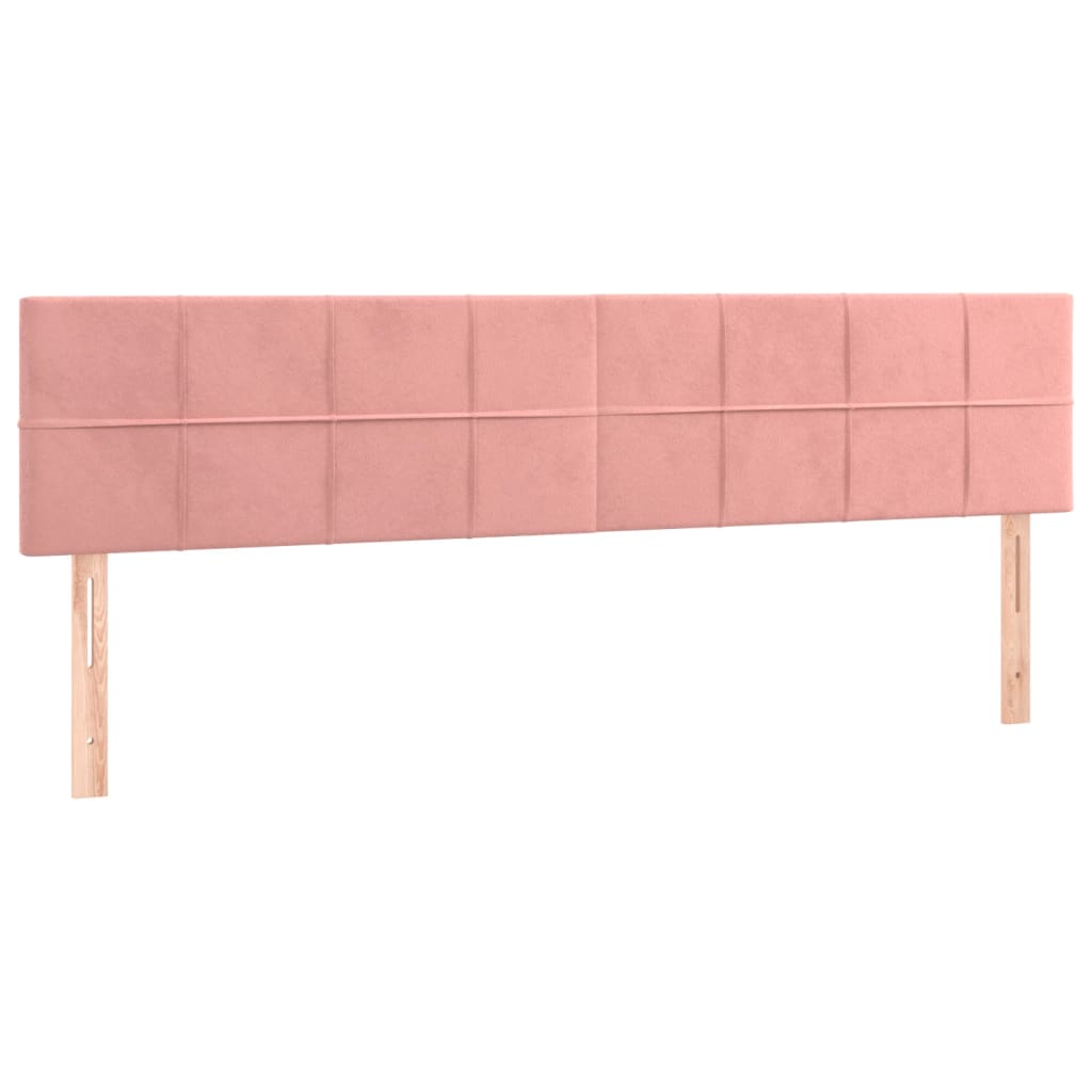 Sommier à lattes de lit et matelas LED rose 120x190 cm velours - XIOS