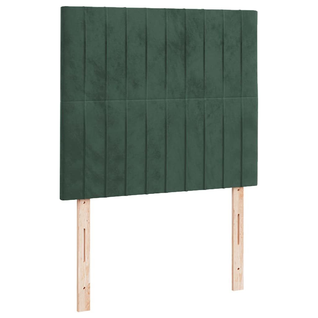Sommier à lattes de lit avec matelas LED vert foncé 120x190 cm - XIOS