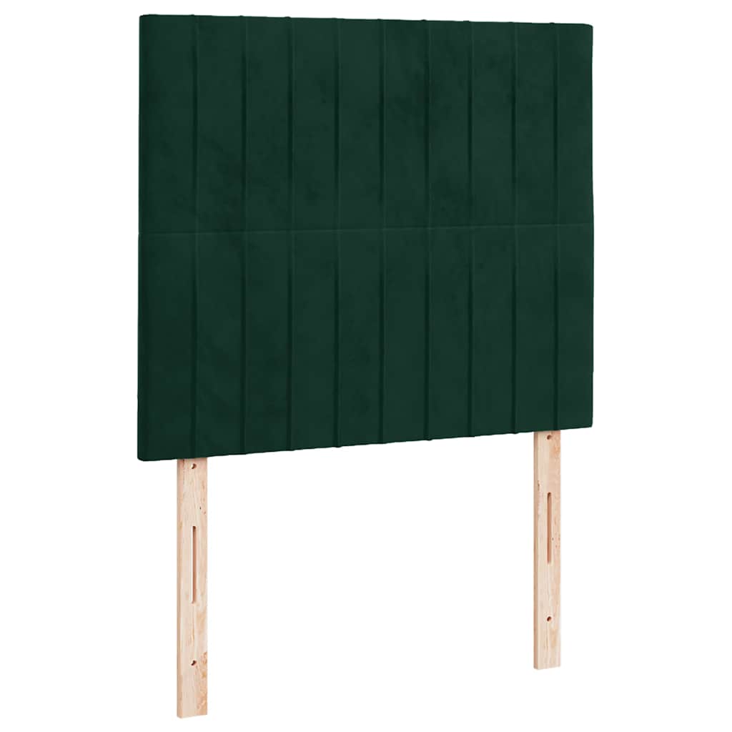 Sommier à lattes de lit avec matelas LED vert foncé 120x190 cm - XIOS