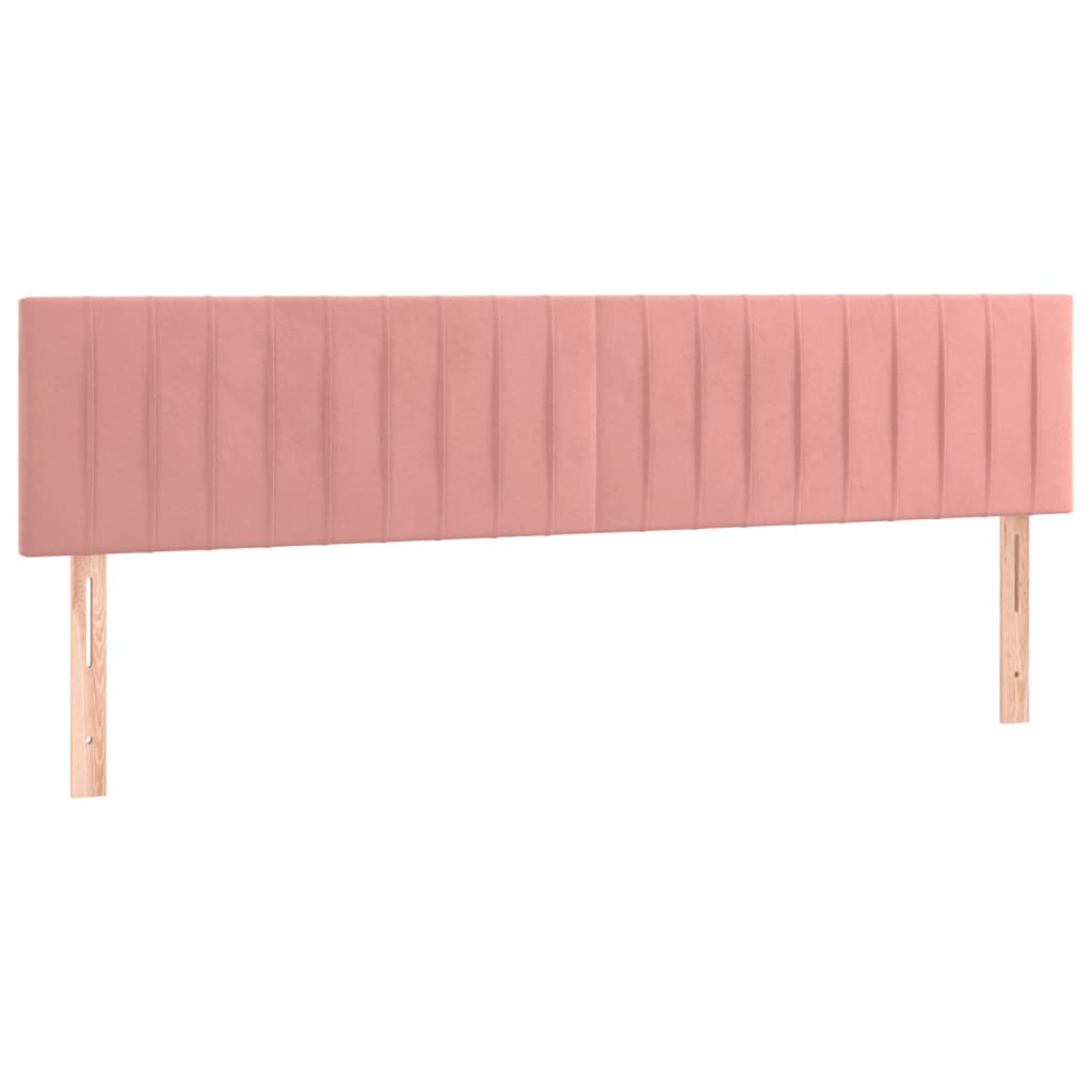 Sommier à lattes de lit et matelas LED rose 120x190 cm velours - XIOS