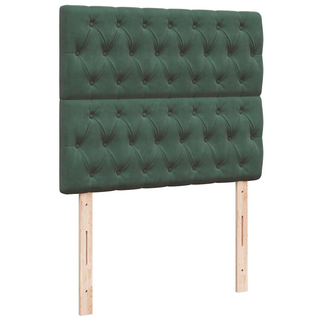 Sommier à lattes de lit avec matelas LED vert foncé 120x190 cm - XIOS
