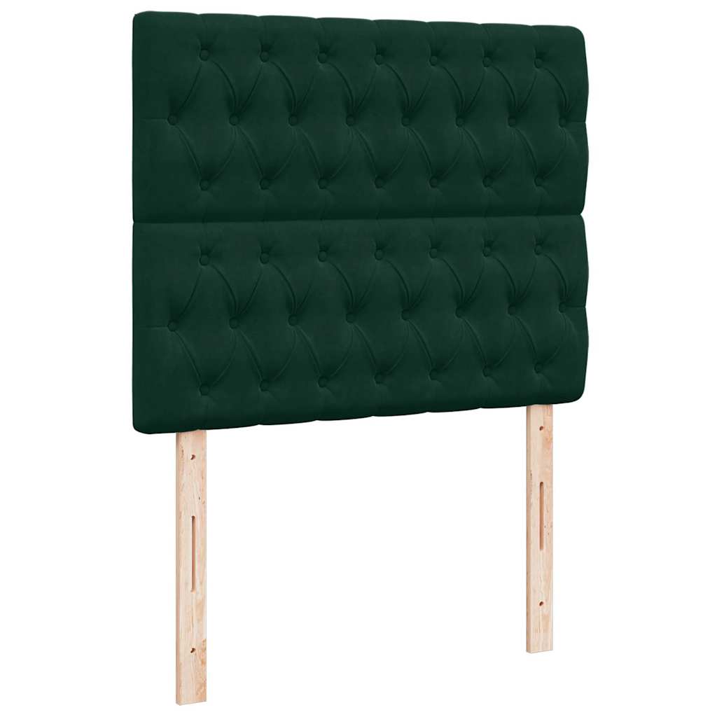 Sommier à lattes de lit avec matelas LED vert foncé 120x190 cm - XIOS