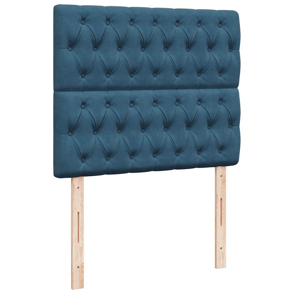 Sommier à lattes de lit avec matelas LED bleu foncé 120x190 cm - XIOS
