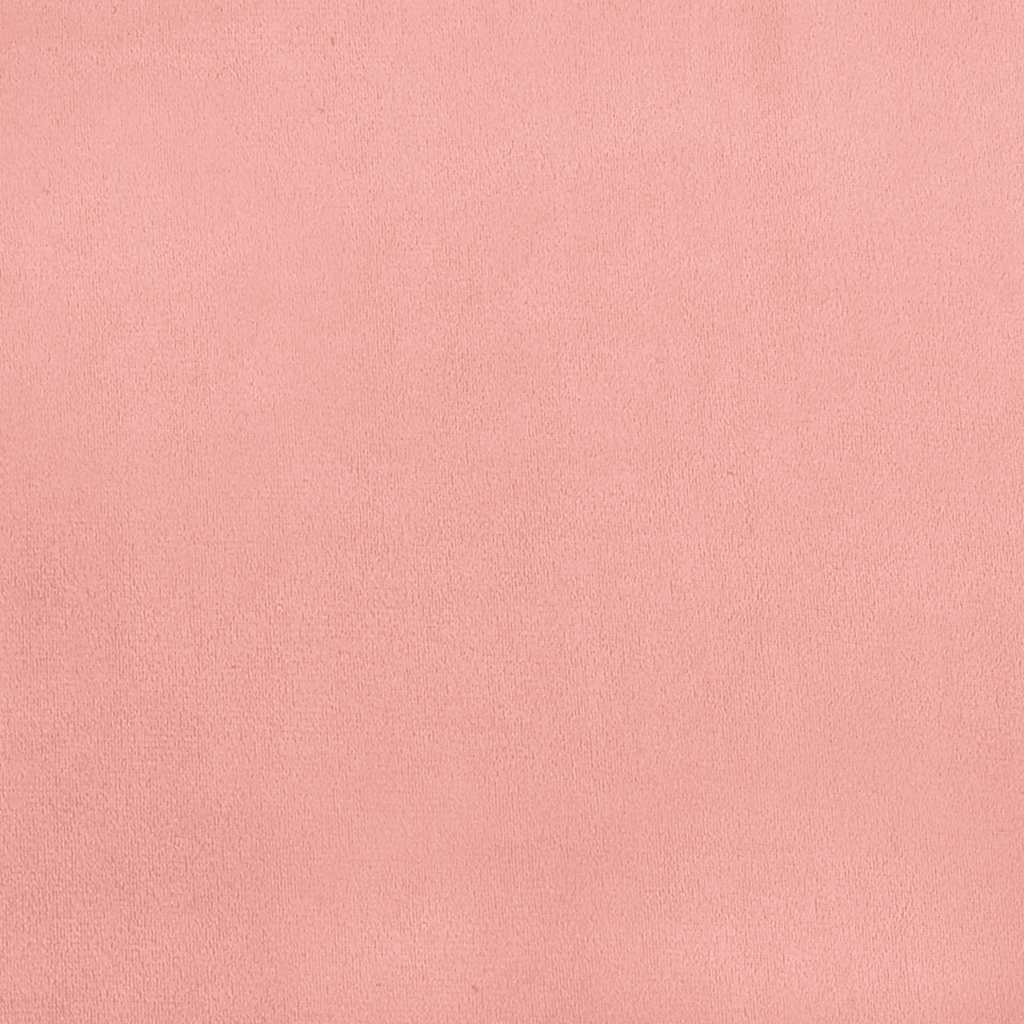 Sommier à lattes de lit et matelas LED rose 120x190 cm velours - XIOS