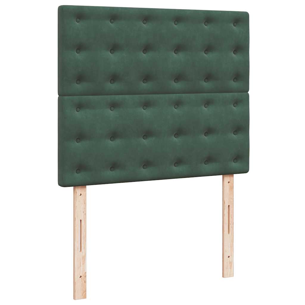 Sommier à lattes de lit avec matelas LED vert foncé 120x190 cm - XIOS