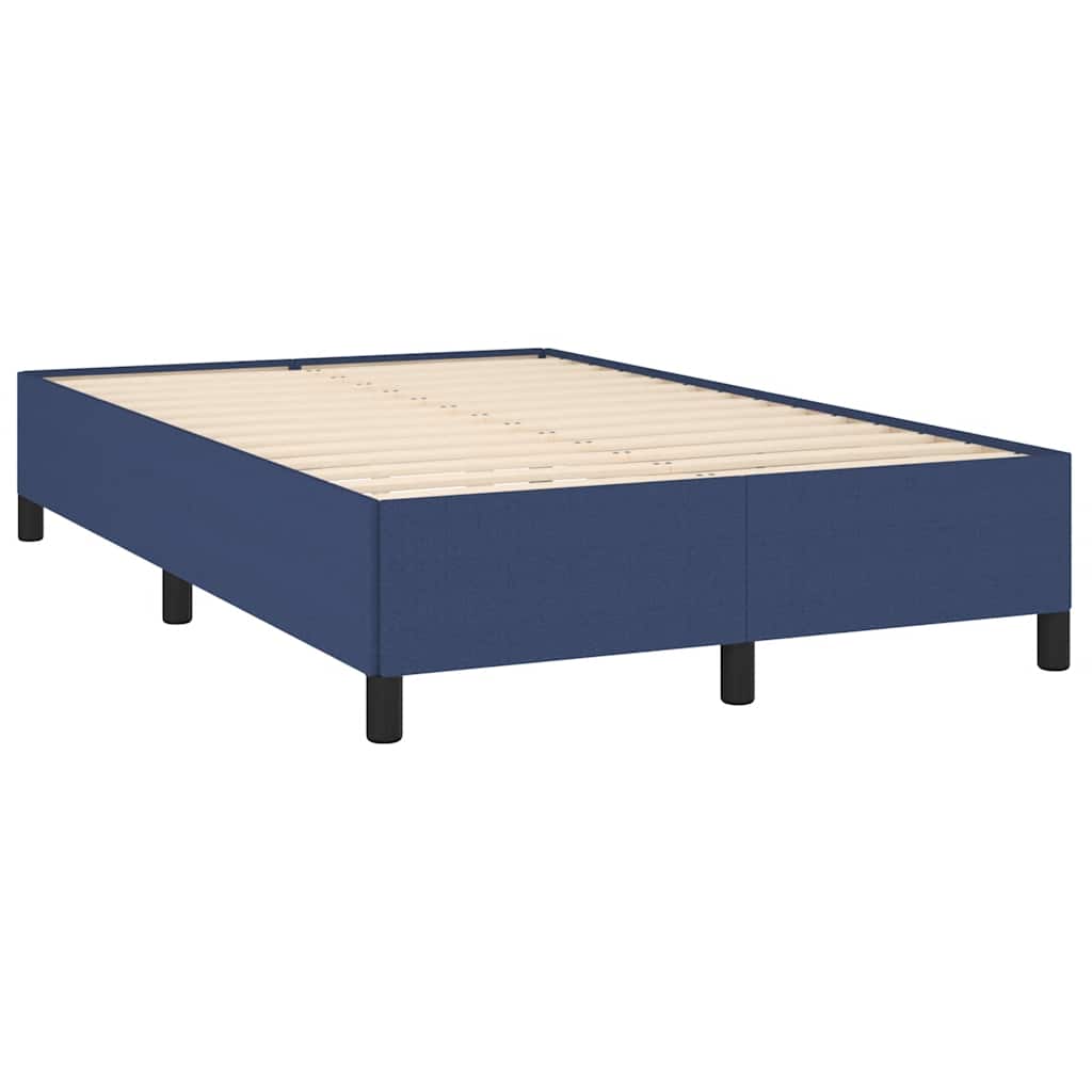 Sommier à lattes de lit avec matelas bleu 120x190 cm tissu - XIOS