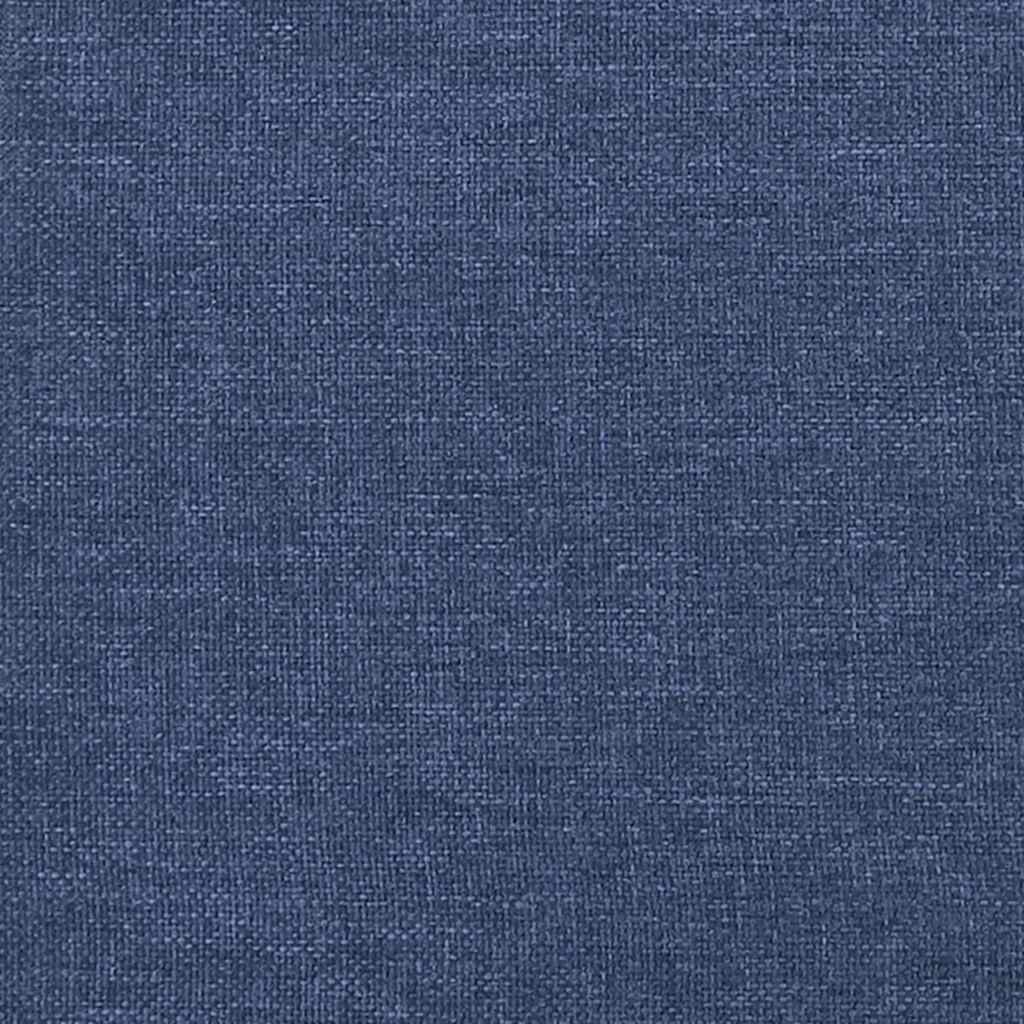 Sommier à lattes de lit avec matelas bleu 120x190 cm tissu - XIOS