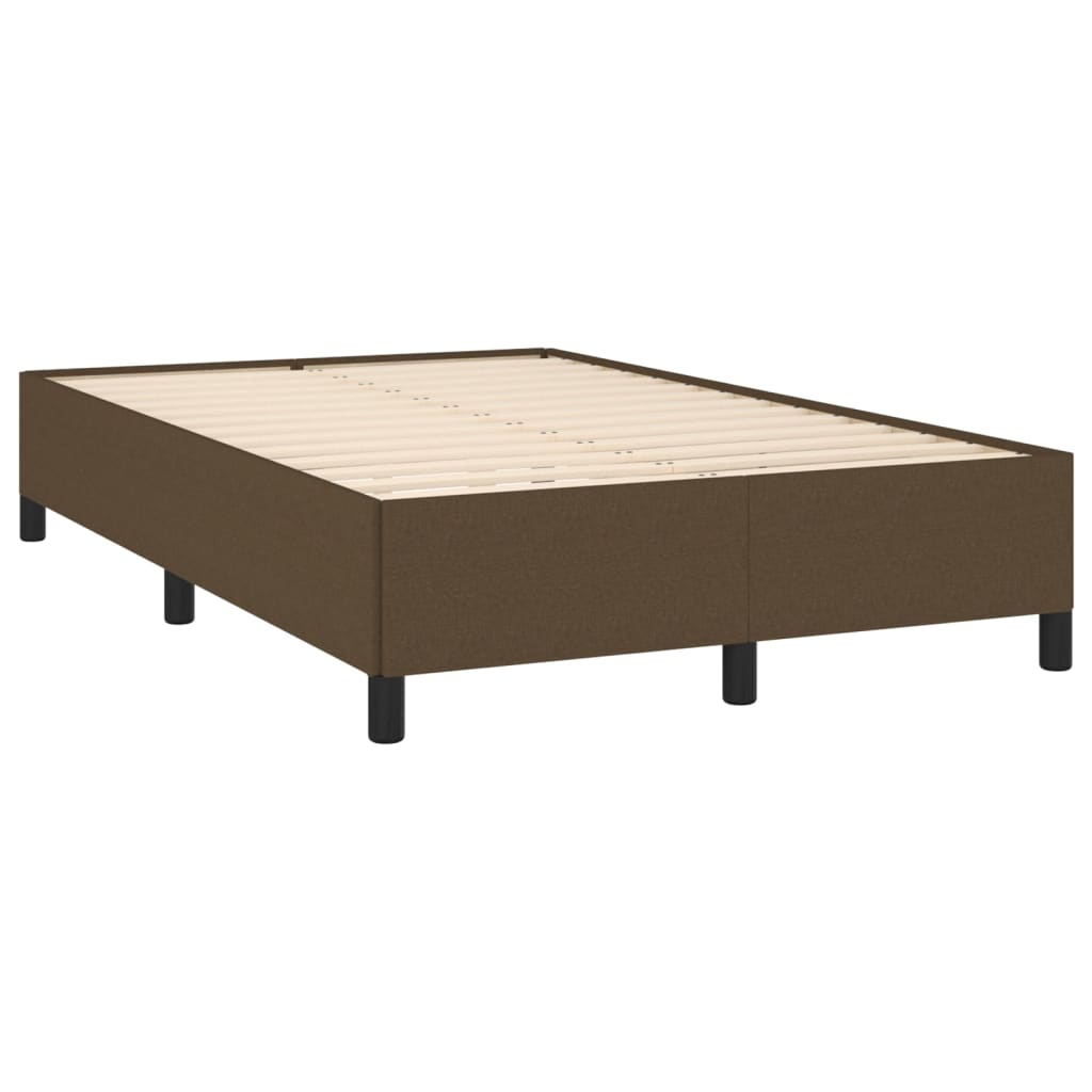 Sommier à lattes de lit et matelas marron foncé 120x190cm tissu - XIOS