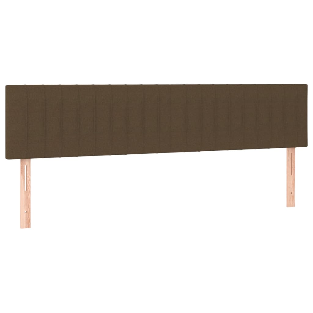 Sommier à lattes de lit et matelas marron foncé 120x190cm tissu - XIOS
