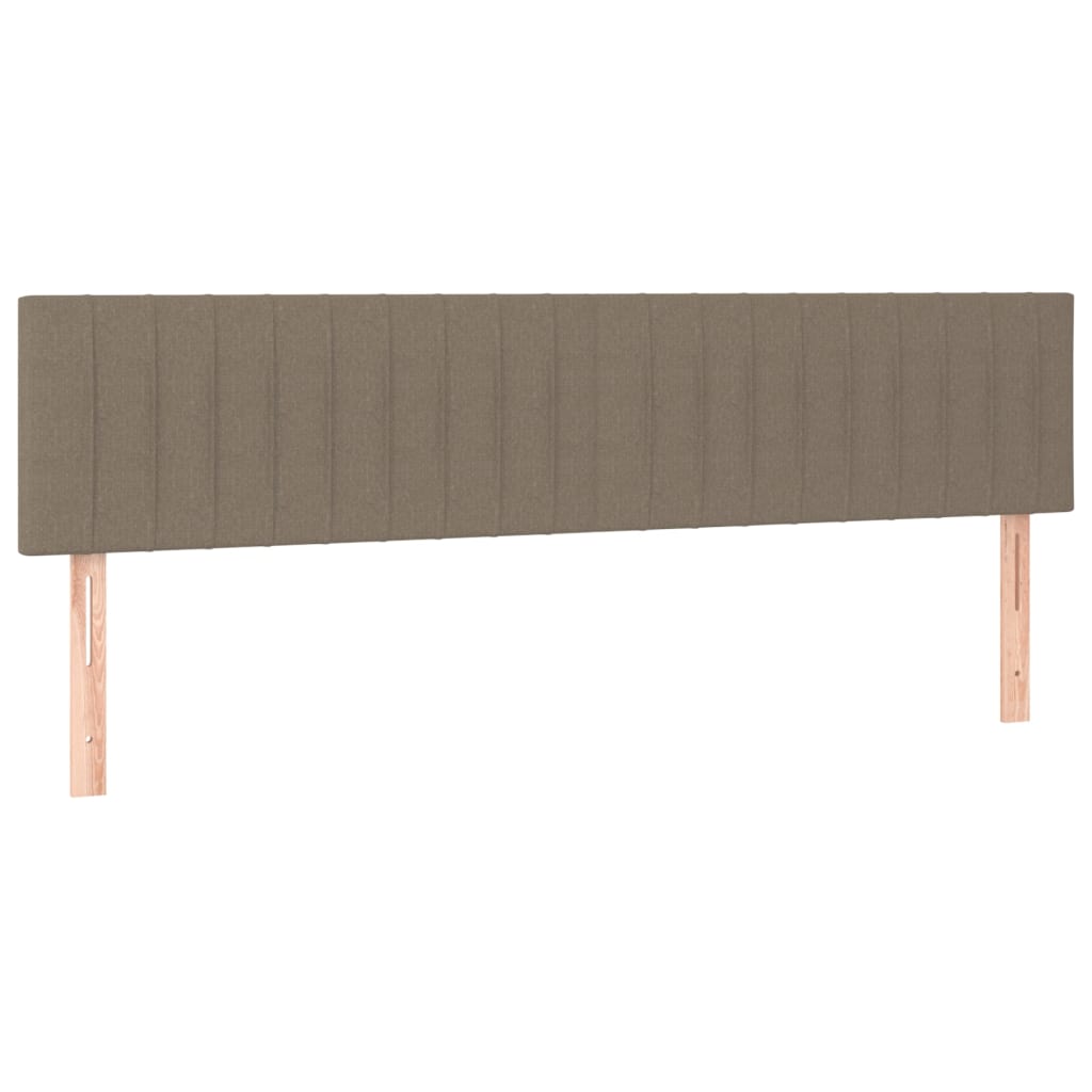 Sommier à lattes de lit avec matelas taupe 120x190 cm tissu - XIOS