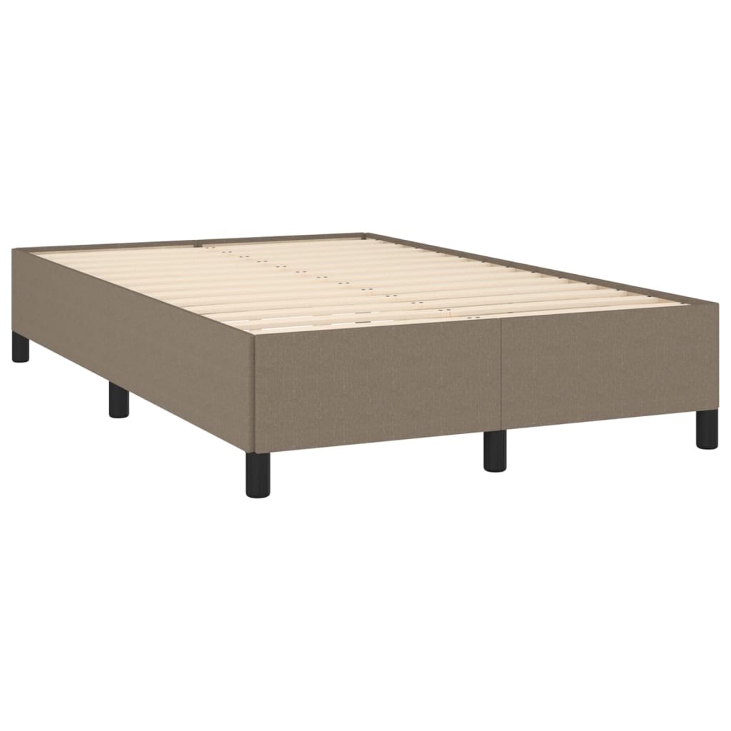 Sommier à lattes de lit avec matelas taupe 120x190 cm tissu - XIOS