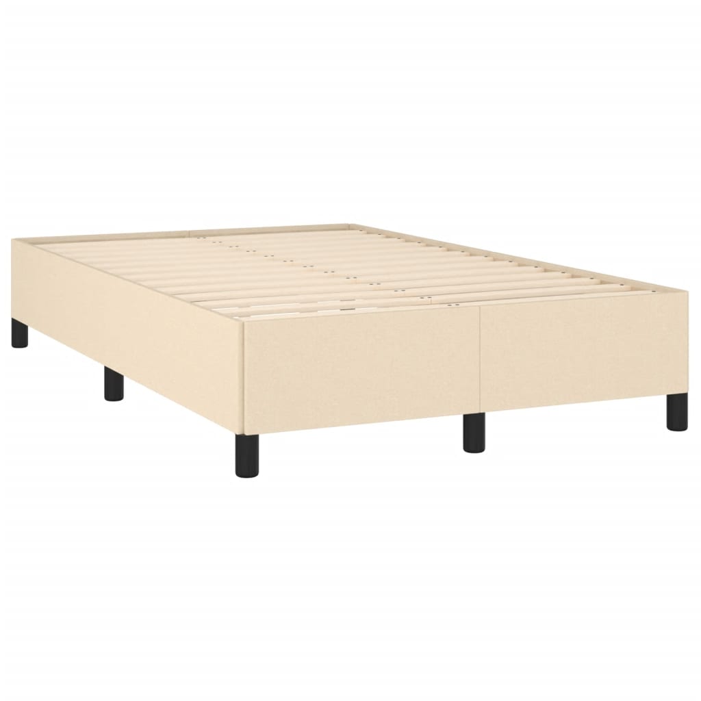 Sommier à lattes de lit avec matelas crème 120x190 cm tissu - XIOS