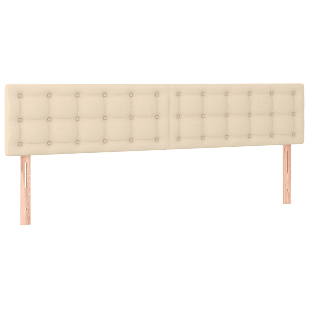 Sommier à lattes de lit avec matelas crème 120x190 cm tissu - XIOS