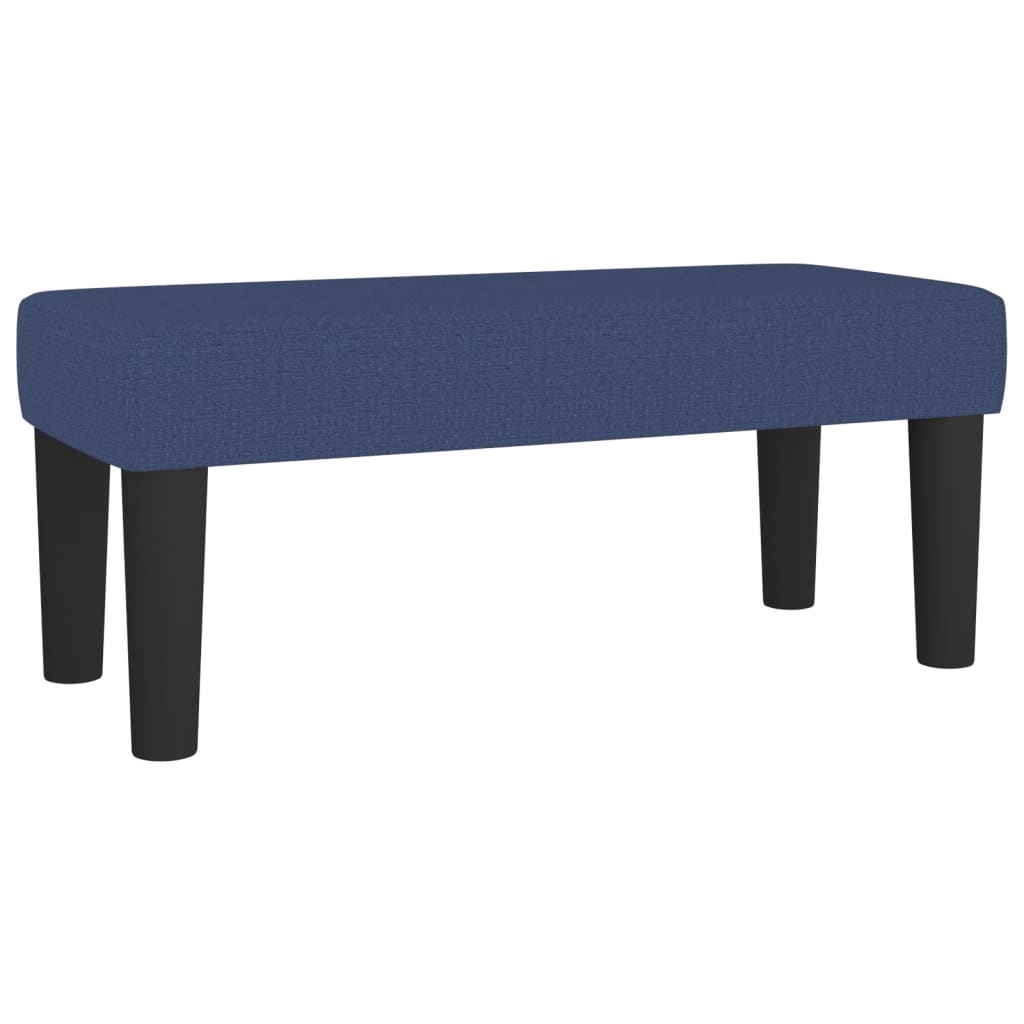 Sommier à lattes de lit avec matelas bleu 120x190 cm tissu - XIOS