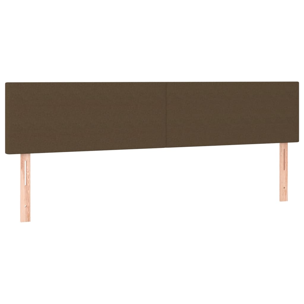 Sommier à lattes de lit et matelas marron foncé 120x190cm tissu - XIOS