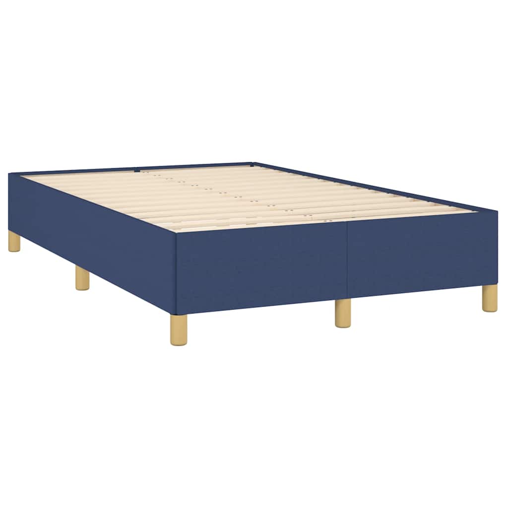 Sommier à lattes de lit avec matelas bleu 120x190 cm tissu - XIOS
