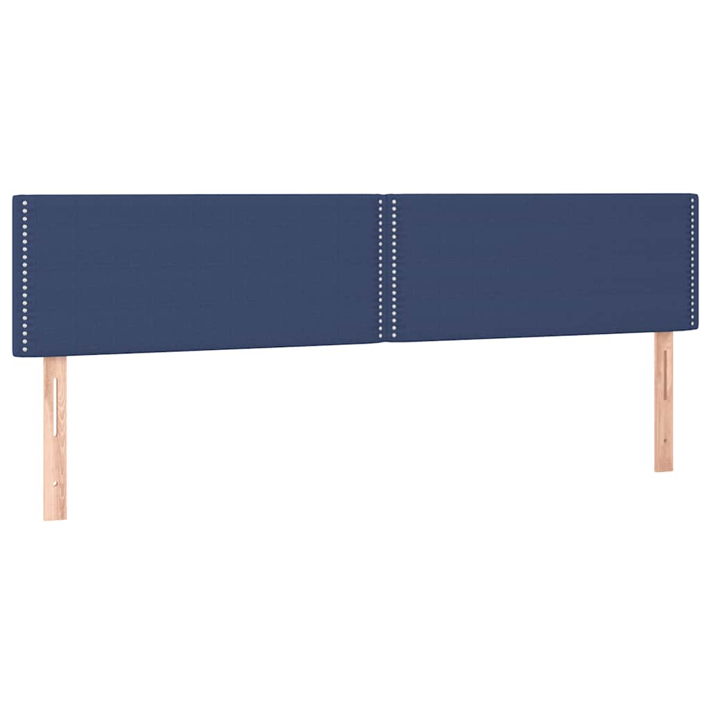 Sommier à lattes de lit avec matelas bleu 120x190 cm tissu - XIOS