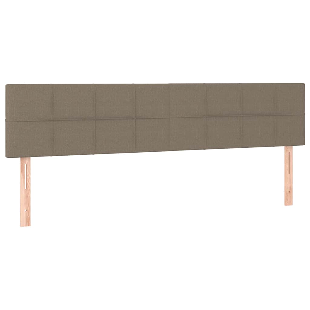 Sommier à lattes de lit avec matelas taupe 120x190 cm tissu - XIOS