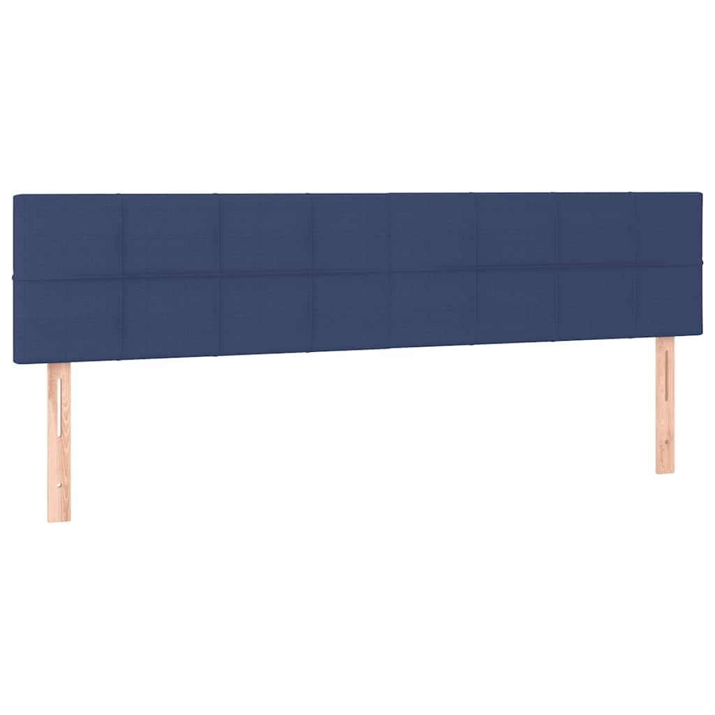 Sommier à lattes de lit avec matelas bleu 120x190 cm tissu - XIOS