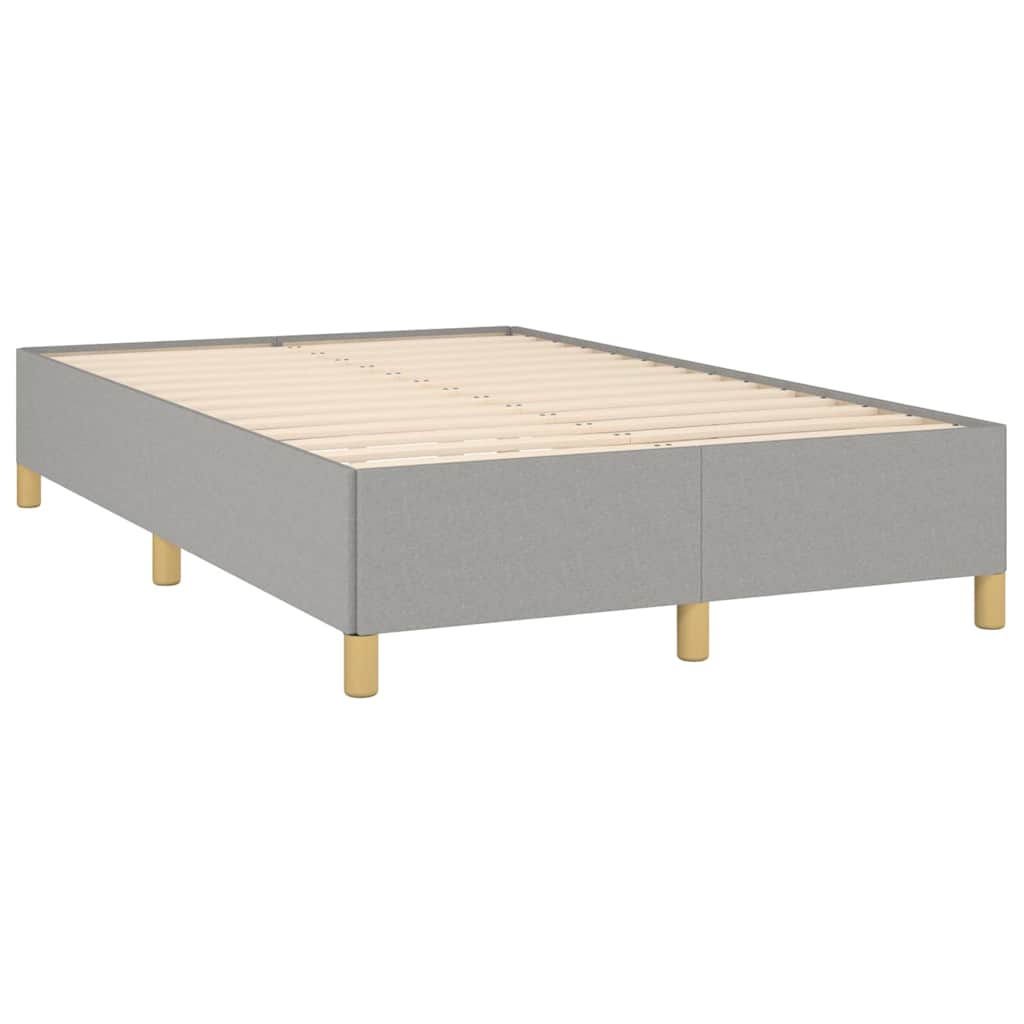 Sommier à lattes de lit et matelas gris clair 120x190 cm tissu - XIOS