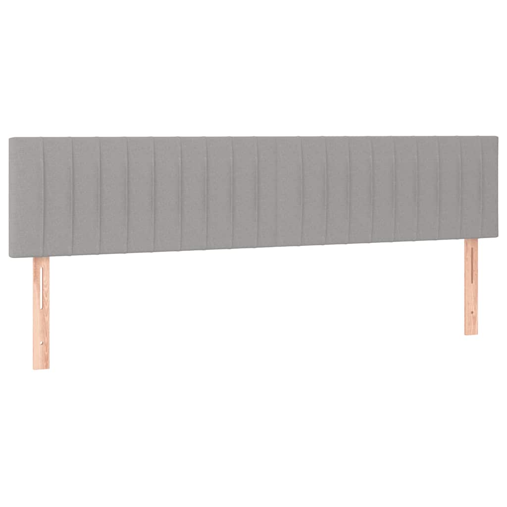 Sommier à lattes de lit et matelas gris clair 120x190 cm tissu - XIOS