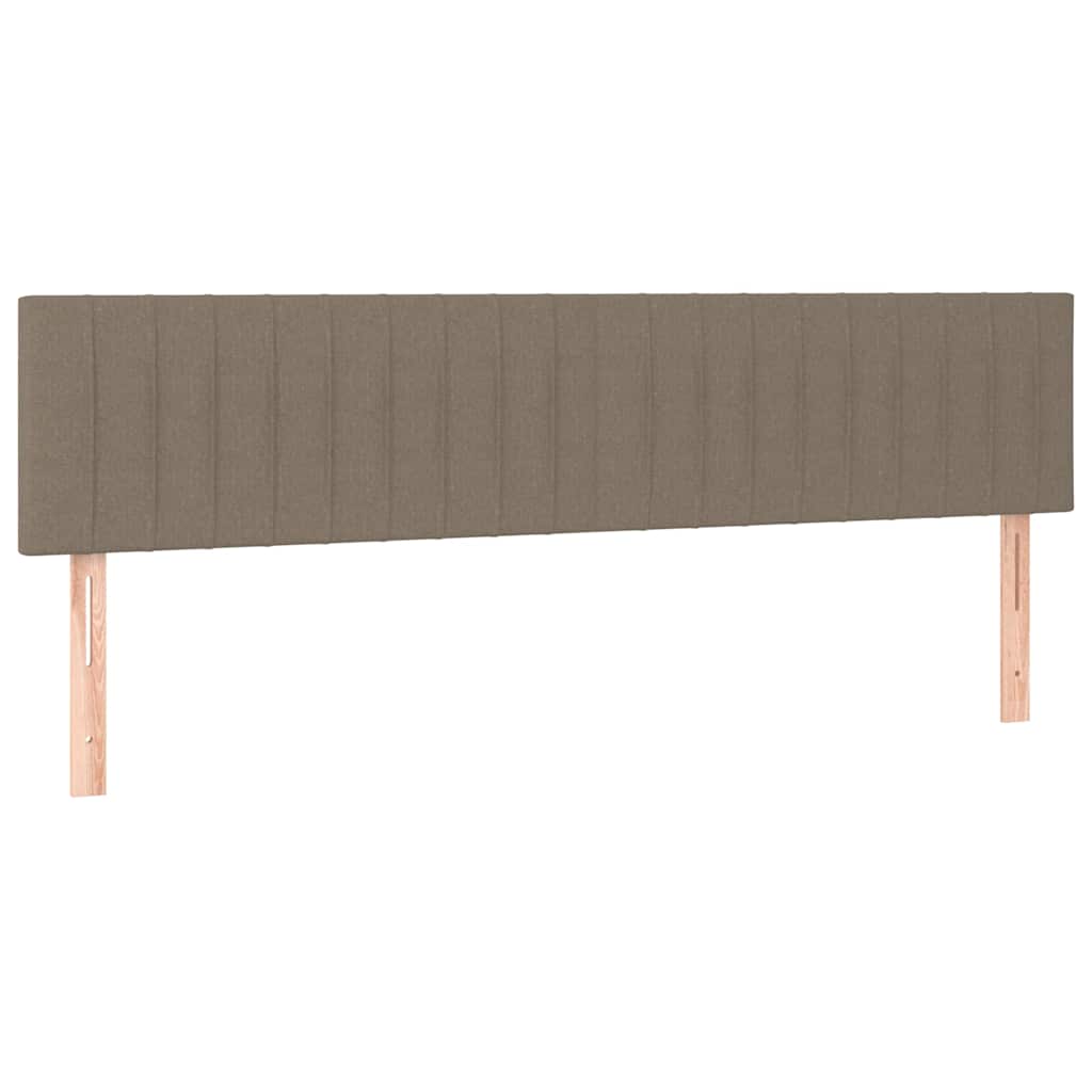 Sommier à lattes de lit avec matelas taupe 120x190 cm tissu - XIOS