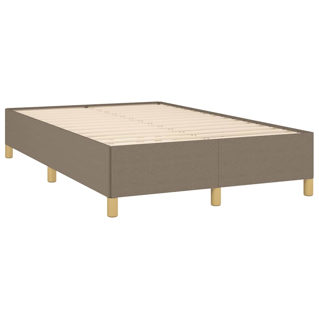Sommier à lattes de lit avec matelas taupe 120x190 cm tissu - XIOS