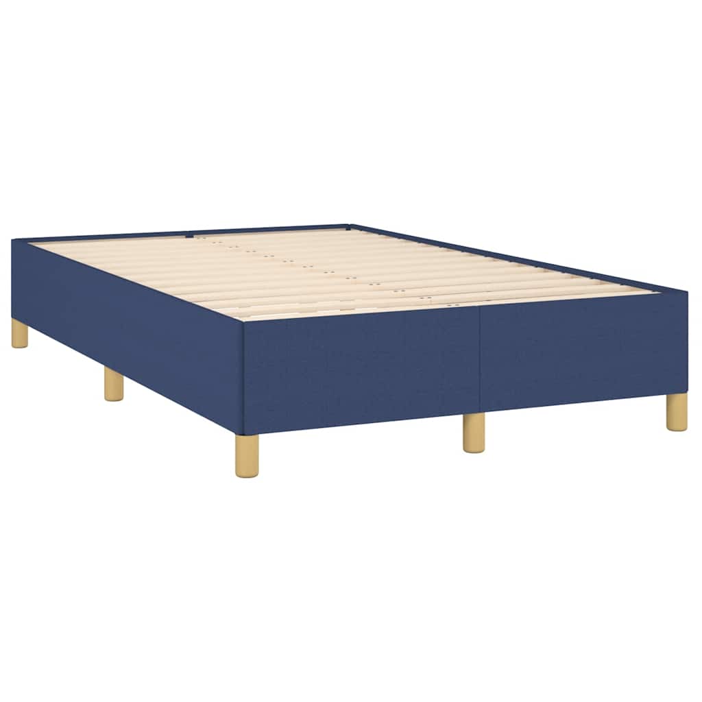 Sommier à lattes de lit avec matelas bleu 120x190 cm tissu - XIOS