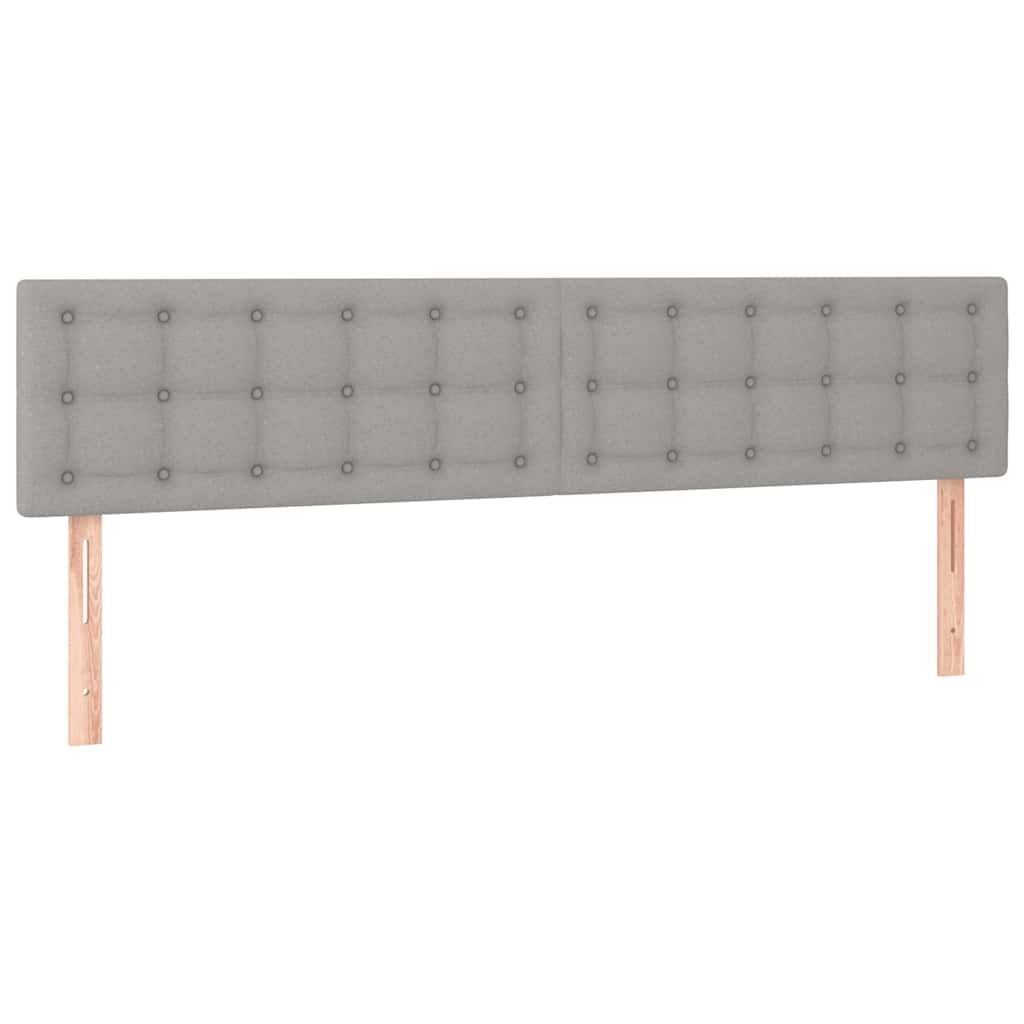 Sommier à lattes de lit et matelas gris clair 120x190 cm tissu - XIOS