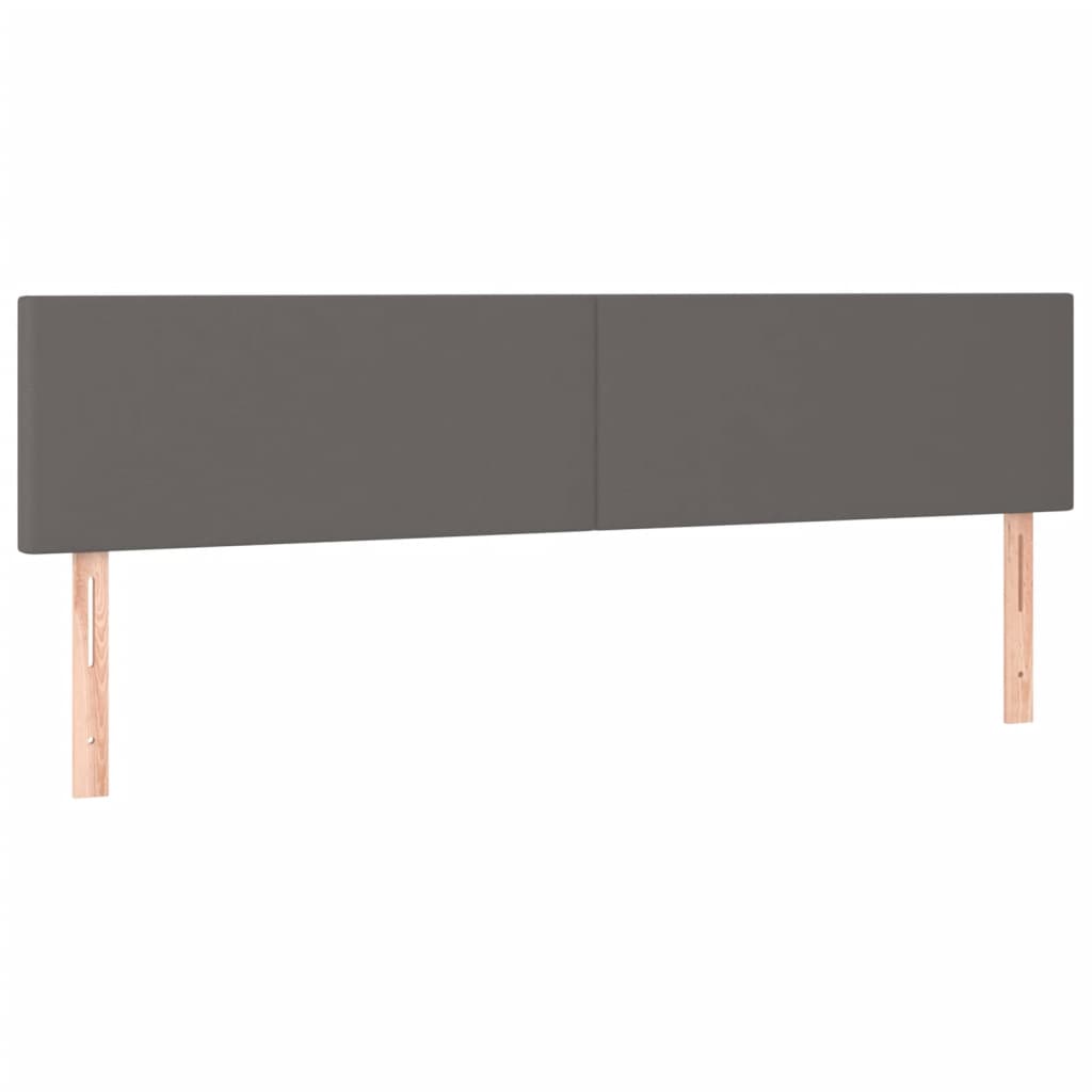 Sommier à lattes de lit avec matelas gris 120x190 cm similicuir - XIOS