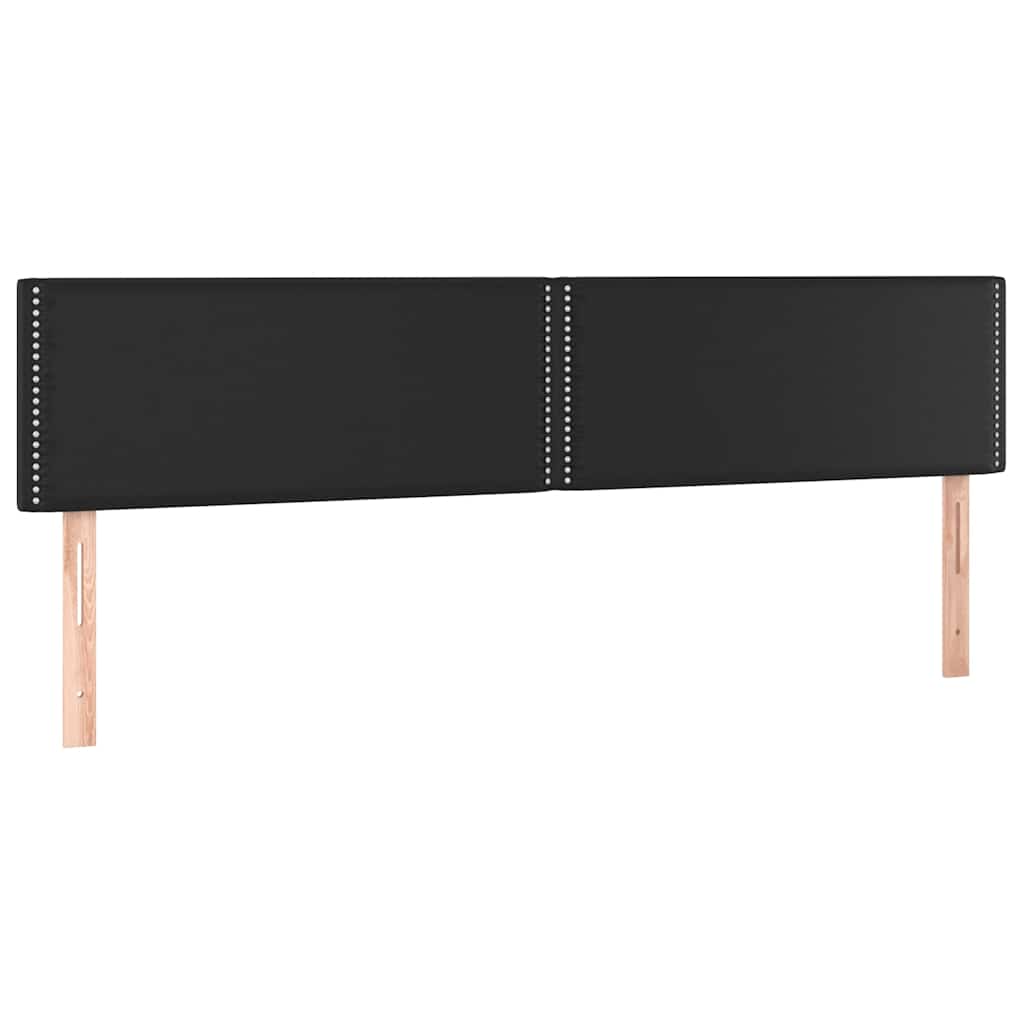 Sommier à lattes de lit avec matelas noir 120x190 cm similicuir - XIOS
