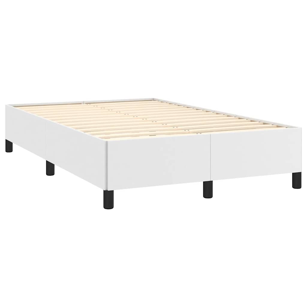 Sommier à lattes de lit avec matelas blanc 120x190cm similicuir - XIOS