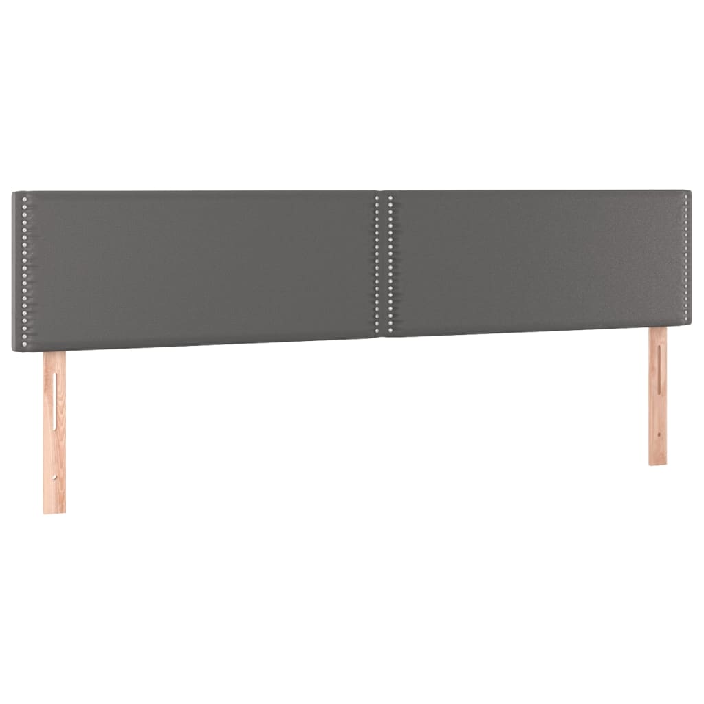 Sommier à lattes de lit avec matelas gris 120x190 cm similicuir - XIOS
