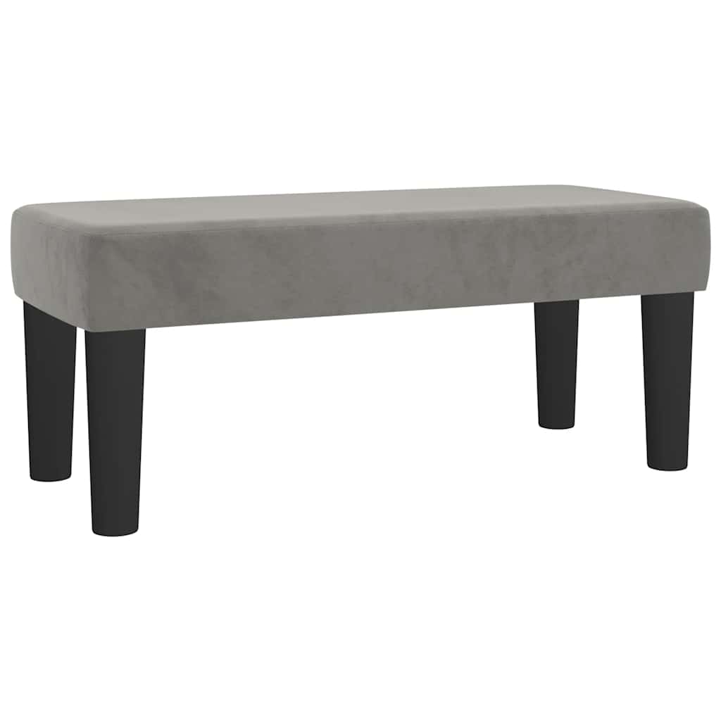 Sommier à lattes de lit et matelas gris clair 120x190cm velours - XIOS