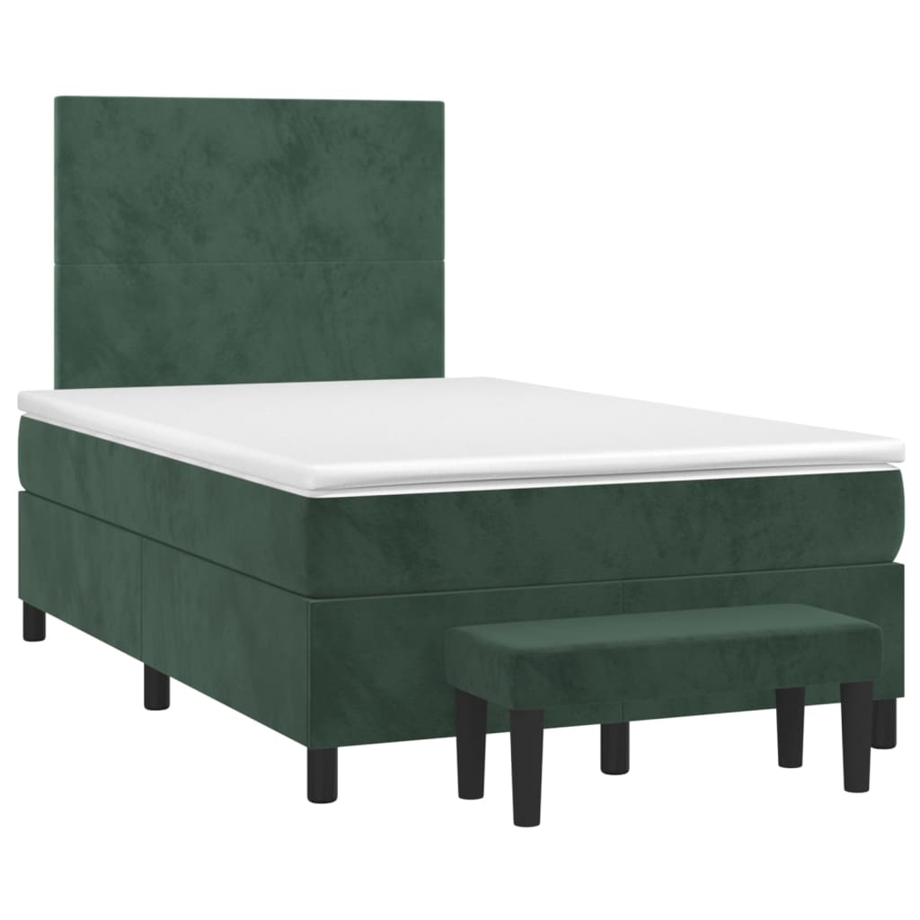 Sommier à lattes de lit avec matelas vert foncé 120x190 cm - XIOS