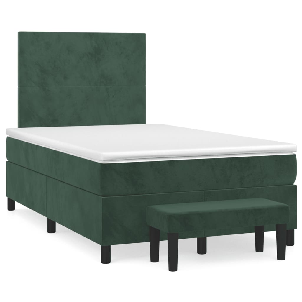 Sommier à lattes de lit avec matelas vert foncé 120x190 cm - XIOS