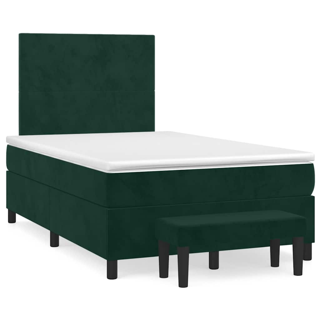 Sommier à lattes de lit avec matelas vert foncé 120x190 cm - XIOS