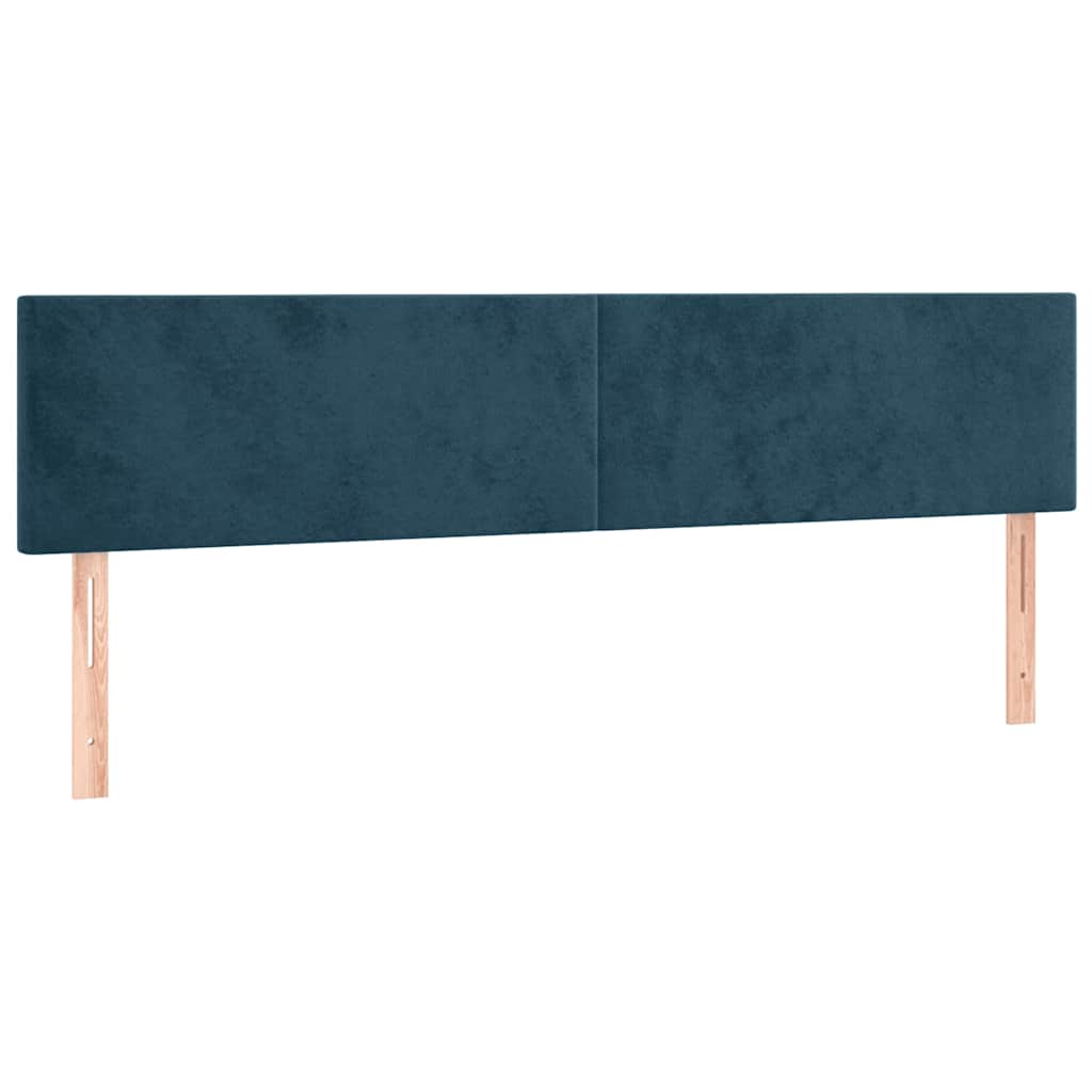 Sommier à lattes de lit et matelas bleu foncé 120x190cm velours - XIOS