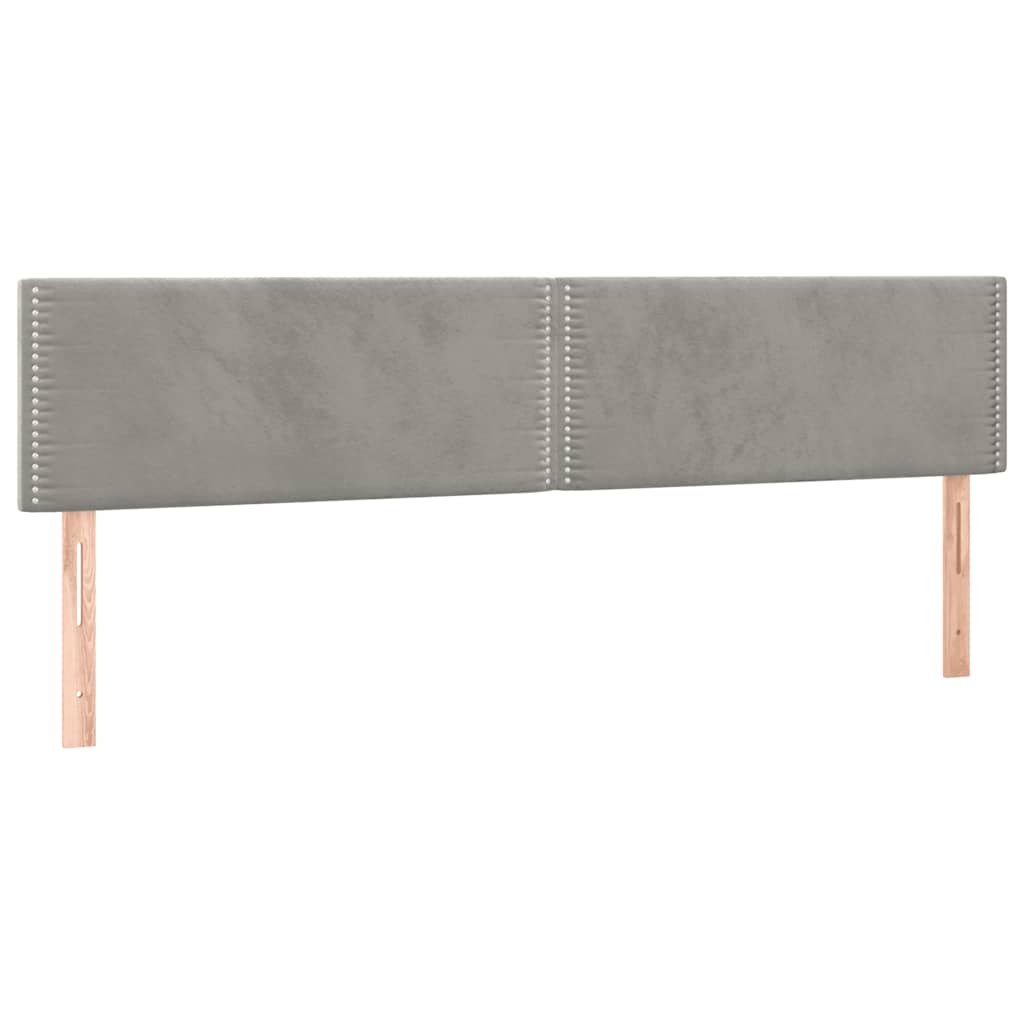 Sommier à lattes de lit et matelas gris clair 120x190cm velours - XIOS