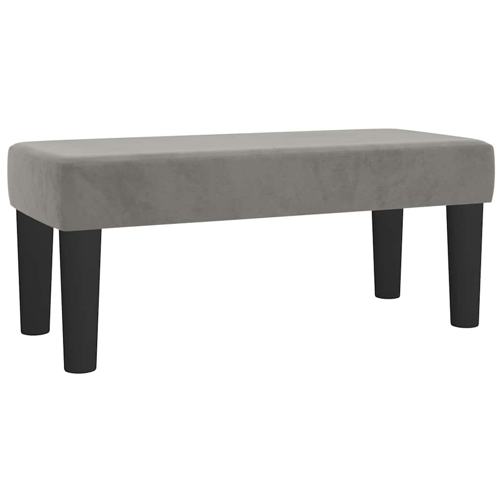 Sommier à lattes de lit et matelas gris clair 120x190cm velours - XIOS