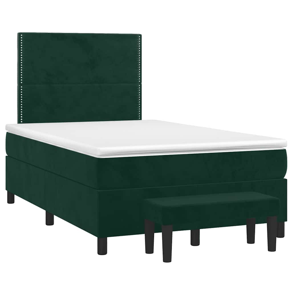 Sommier à lattes de lit avec matelas vert foncé 120x190 cm - XIOS