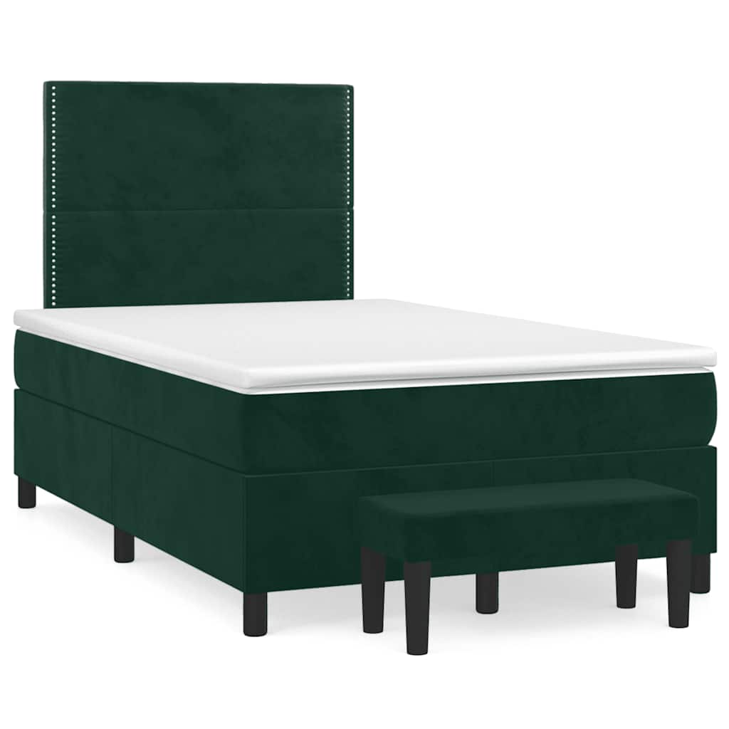 Sommier à lattes de lit avec matelas vert foncé 120x190 cm - XIOS