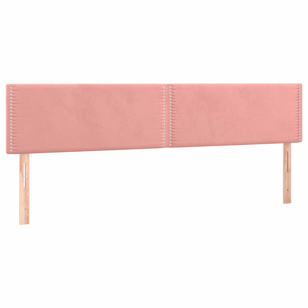 Sommier à lattes de lit avec matelas rose 120x190 cm velours - XIOS