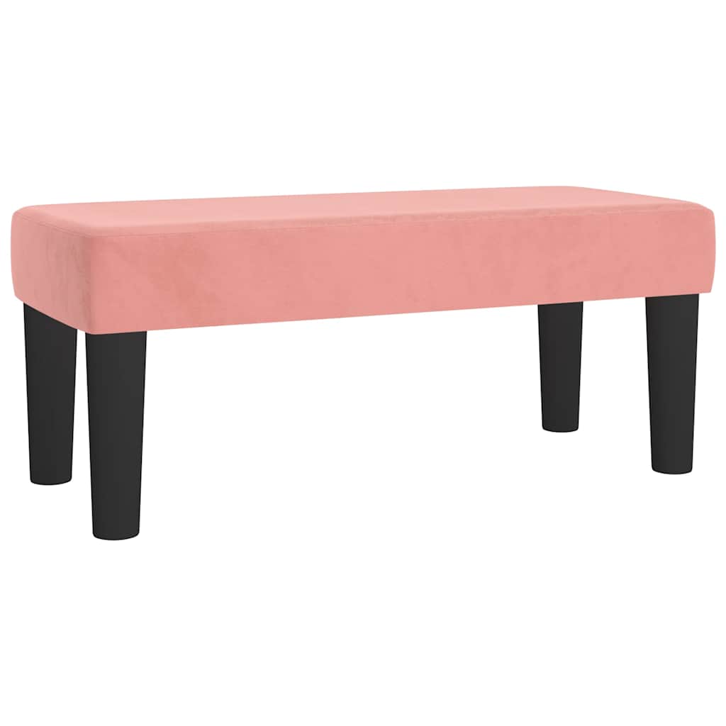 Sommier à lattes de lit avec matelas rose 120x190 cm velours - XIOS