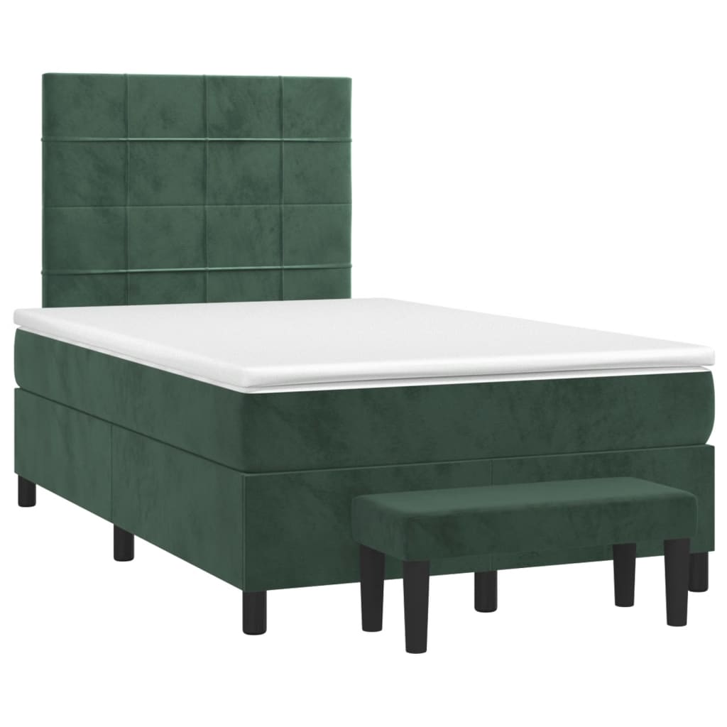 Sommier à lattes de lit avec matelas vert foncé 120x190 cm - XIOS