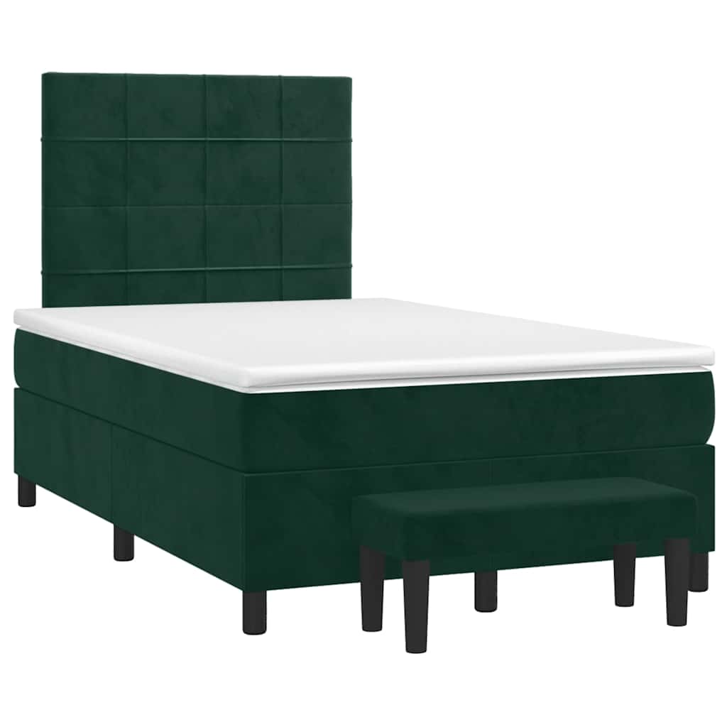 Sommier à lattes de lit avec matelas vert foncé 120x190 cm - XIOS
